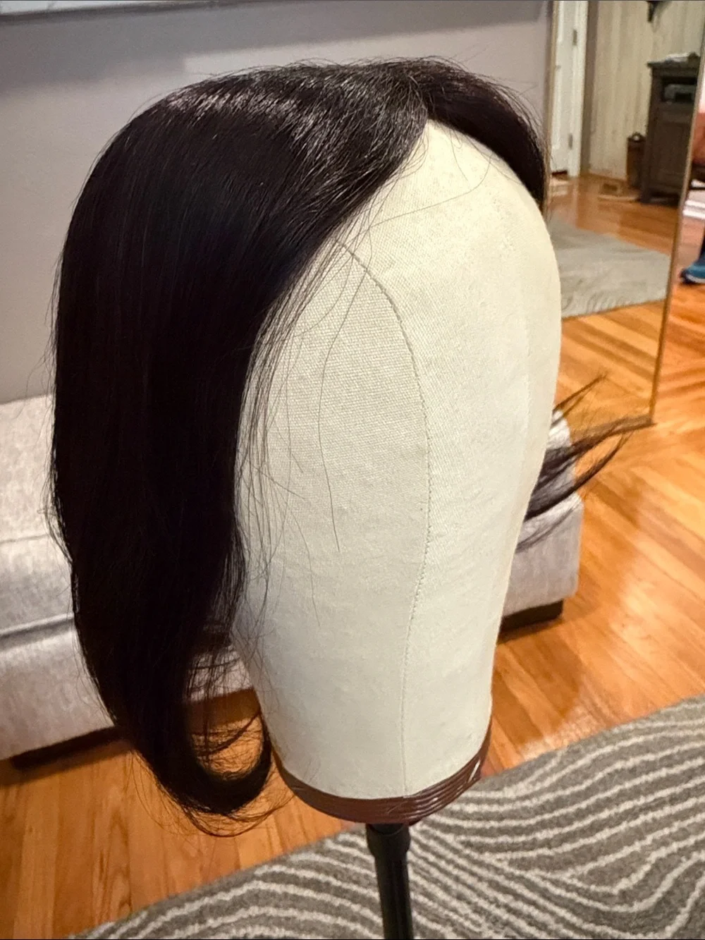 Natural Black Women's Human Hair Topper Center Part #032 - Picture 10 of 15